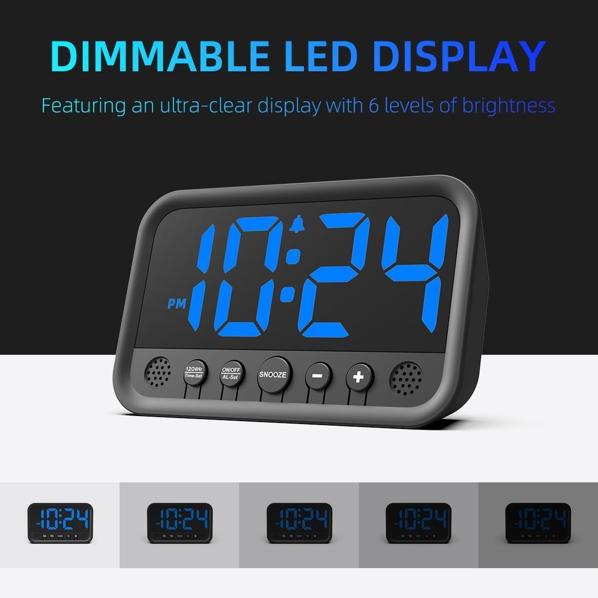 Super Extremely Extra Loud Alarm Clock for Very Heavy Sleeper Battery Backup NEW gallery