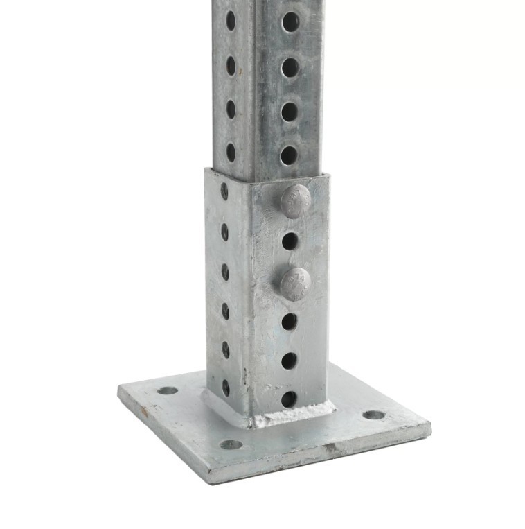 2" x 2" Square Sign Post Mounting Base (Galvanized Steel) gallery