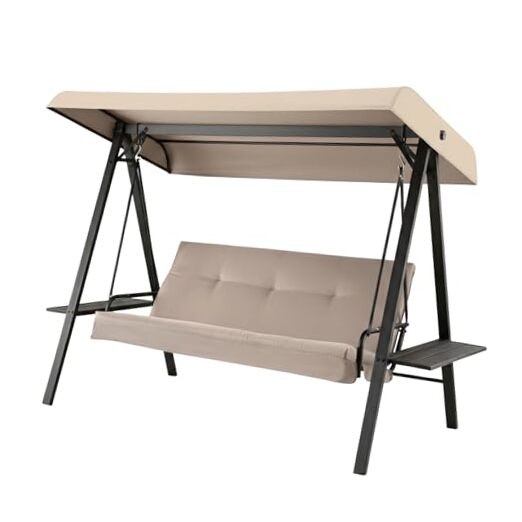 Durable 350 Replacement Canopy Top Compatible with Red Shed Swing Model Beige gallery