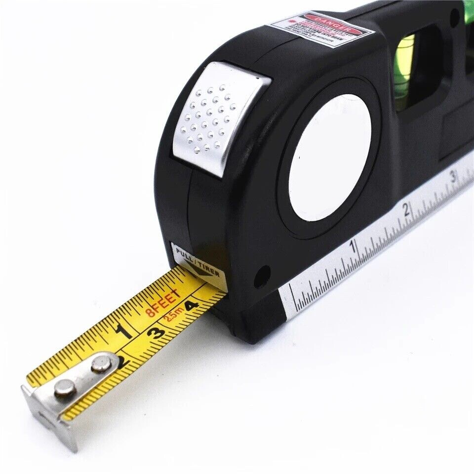 Multipurpose Laser Level Vertical Horizon Measuring Tape Aligner Metric Rulers gallery