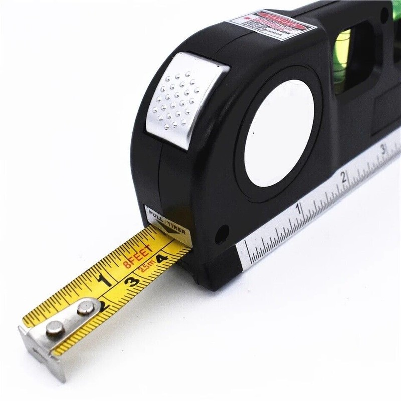 Multipurpose Laser Level Vertical Horizon Measuring Tape Aligner Metric Rulers gallery