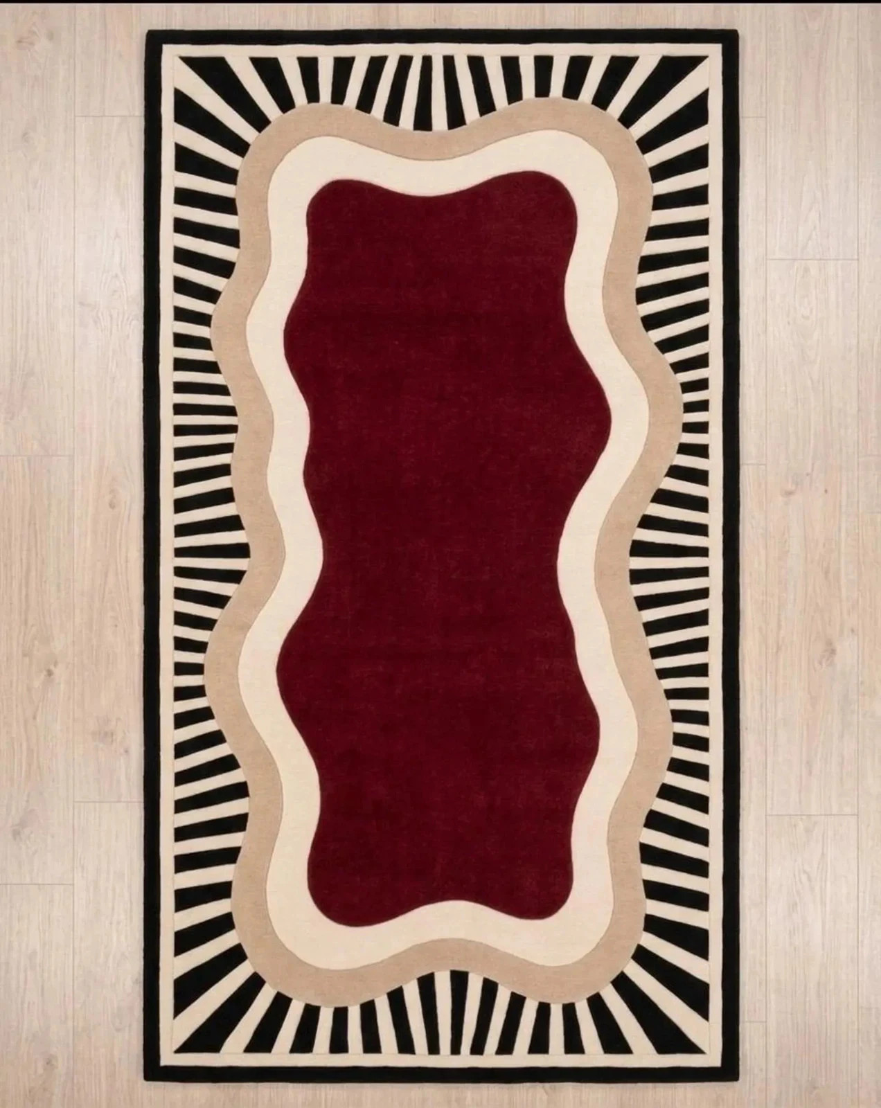 Hand tufted Modern Rug Handmade Design multicolour for Bed Room gallery