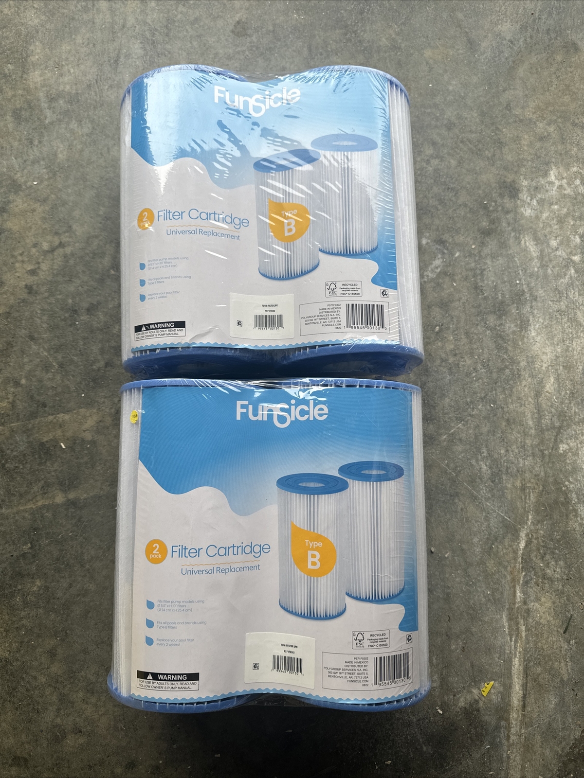 New Funsicle Pool Filter Cartridges 4-Pack TYPE B Universal Replacement gallery