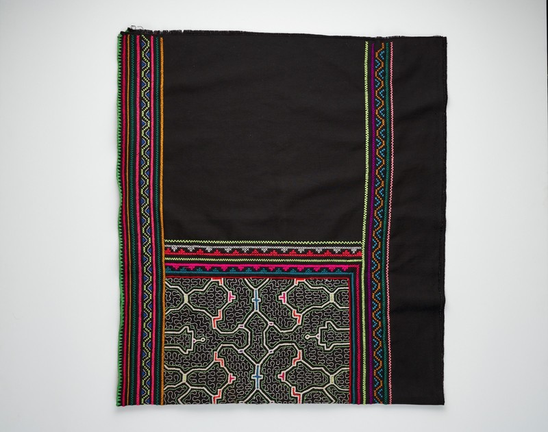 Shipibo Hand Embroidered table runner Ethnic Conibo Kene Tapestry Altar gallery