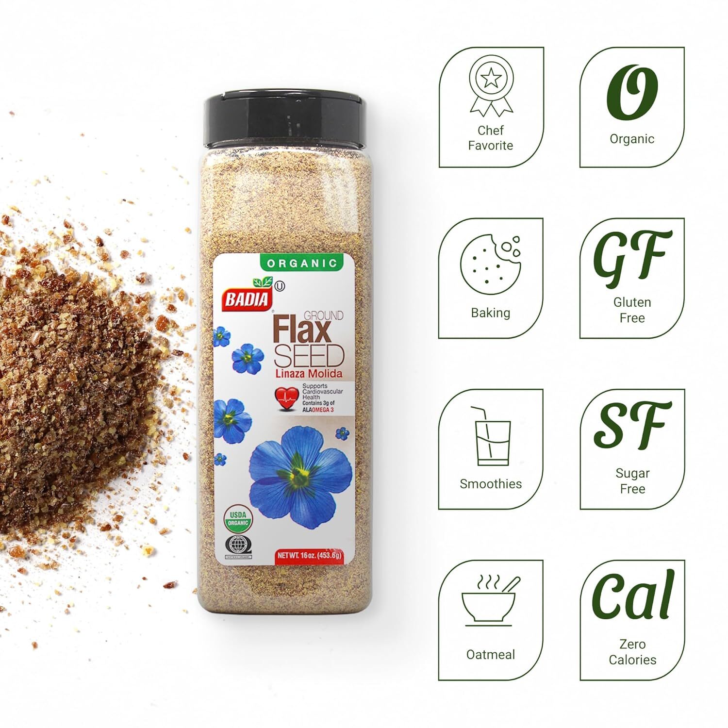 Organic Flax Seed, Ground, 16-Ounce gallery