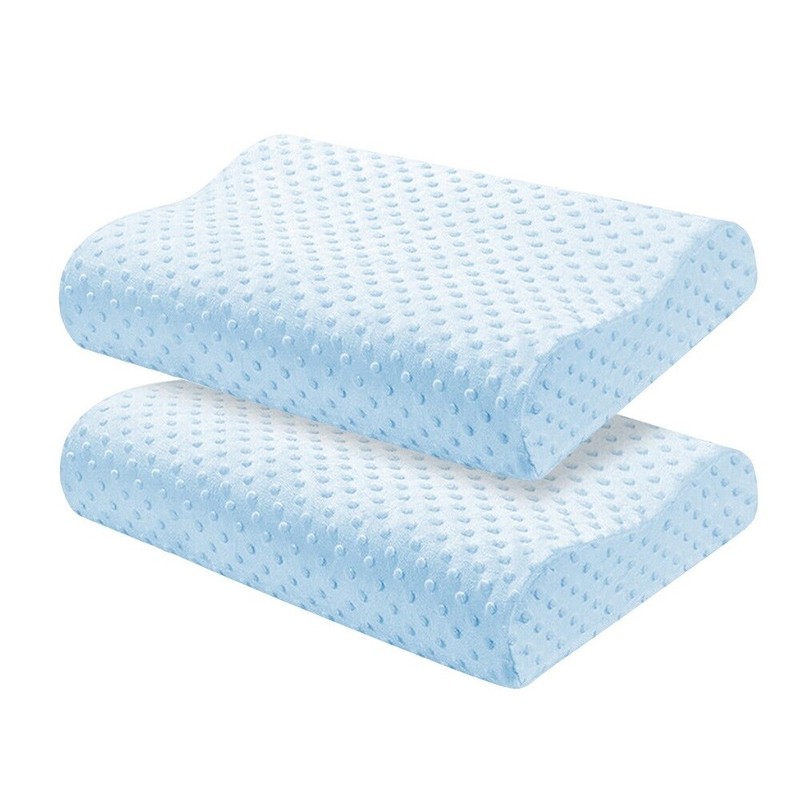 2 Pack Memory Foam Sleeping Pillow High Low Side Ergonomic Design Neck Support gallery