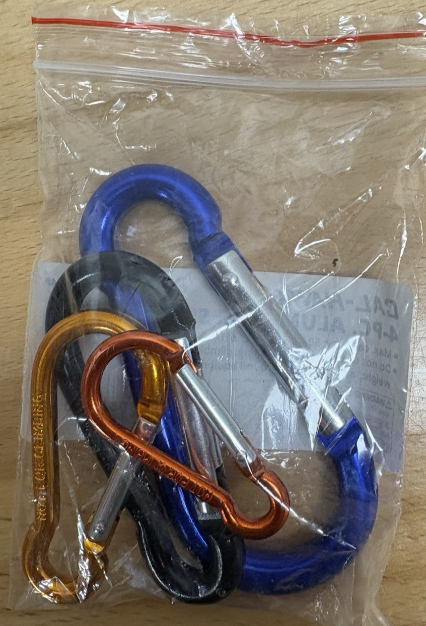 Cal-Hawk 4-pc. Aluminum Snap Links Different Colors & Sizes. Key Chains. gallery