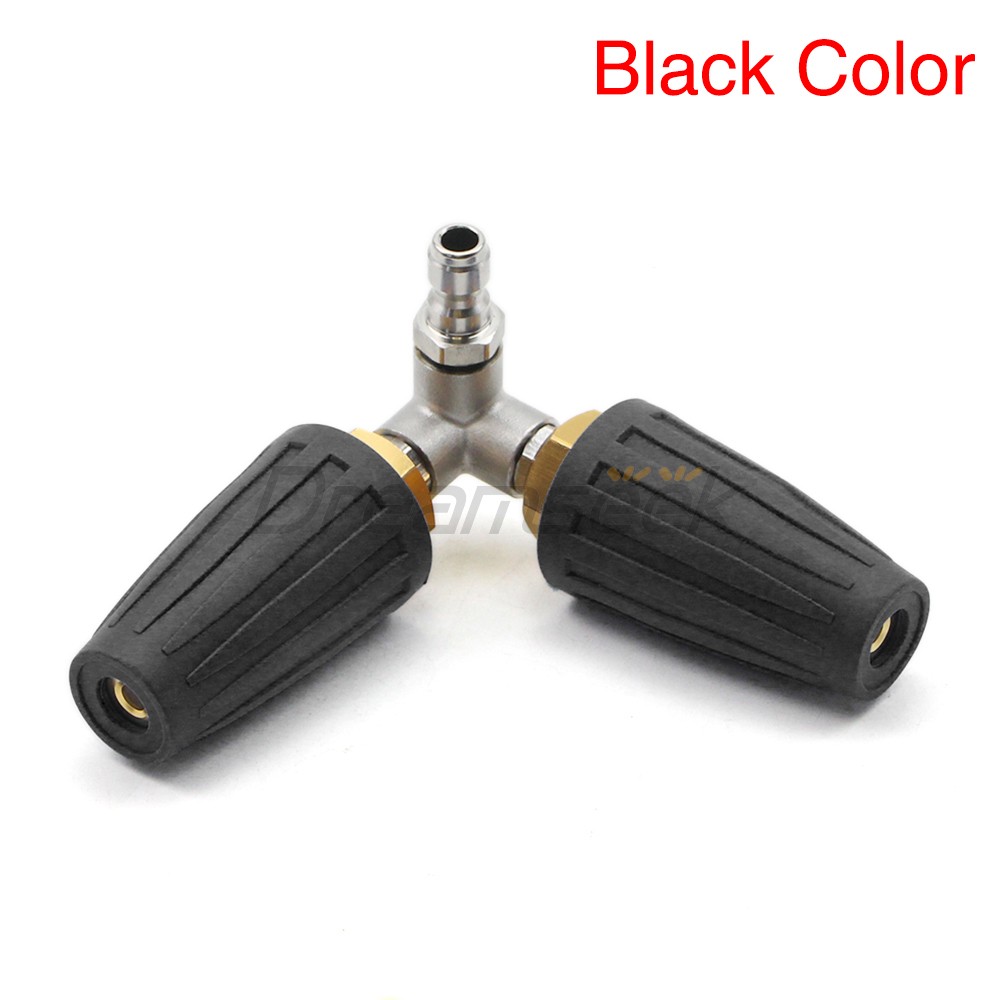 High Pressure Washer 360° Rotary Dual Turbo Nozzle Spray Tip 4000PSI 1/4" Quick gallery