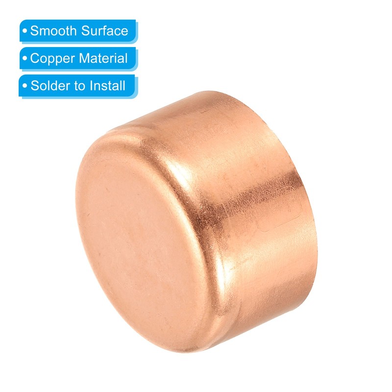 2-1/8 Inch ID Copper Pipe Fitting End Cap Sweat Plug Solder Connection gallery