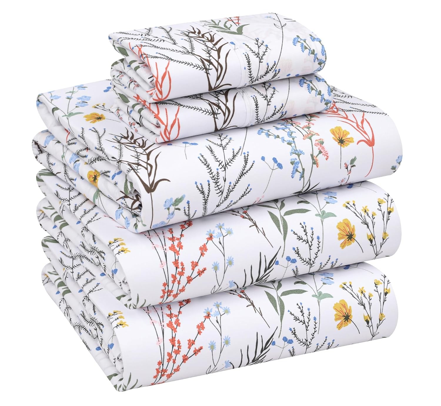 100% Cotton Percale Sheets Split King Size Cooling Bed Sheets Crisp Cotton Bed gallery
