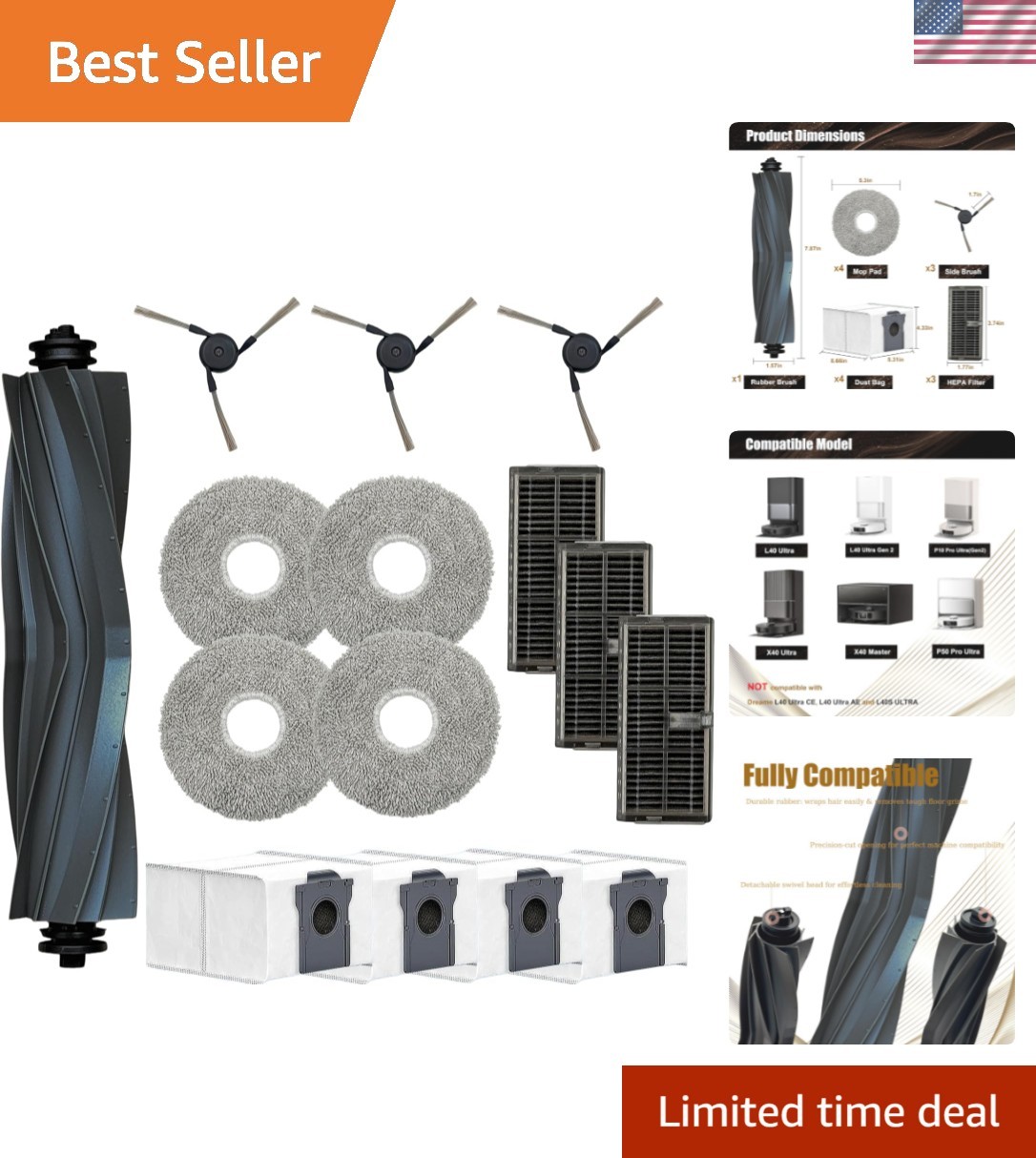 Accessories Replacement Parts for Dreame X40 Ultra/L40 UltraGen2/X40 Master a... gallery