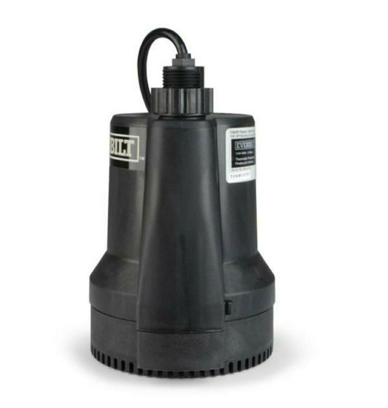 Everbilt Plastic Submersible Utility Sump Pump 1680 GPH SUP54-HD 1/6 HP gallery