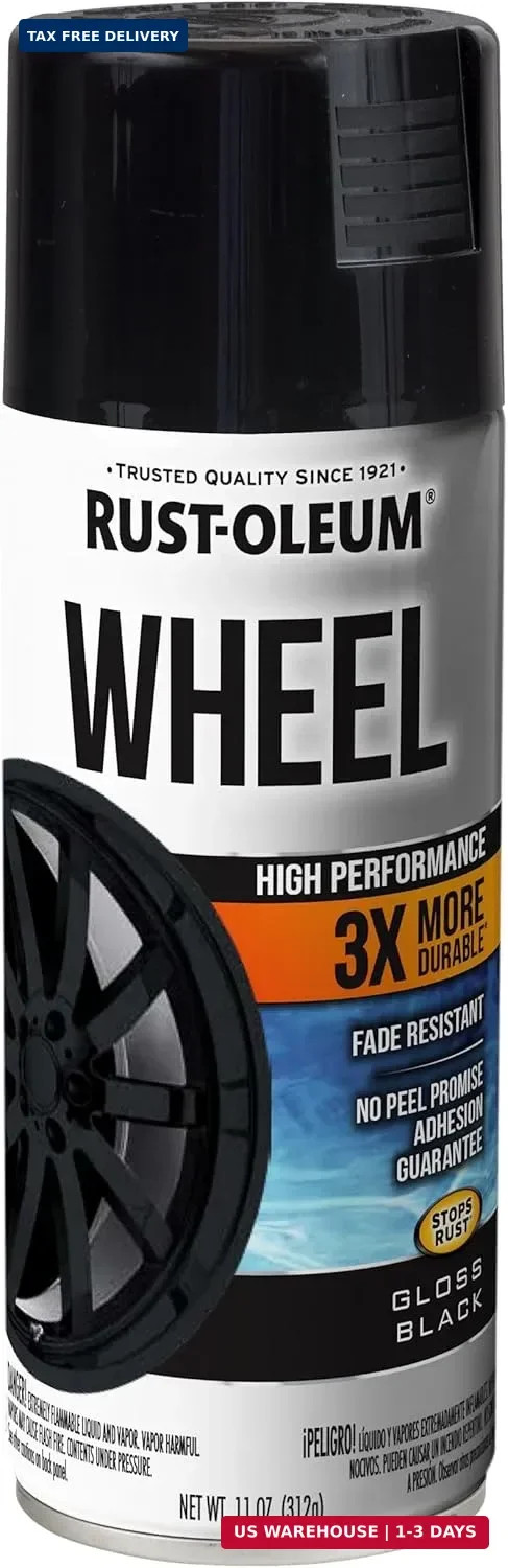 368076 High Performance Wheel Spray Paint, 11 Oz, Gloss Black gallery