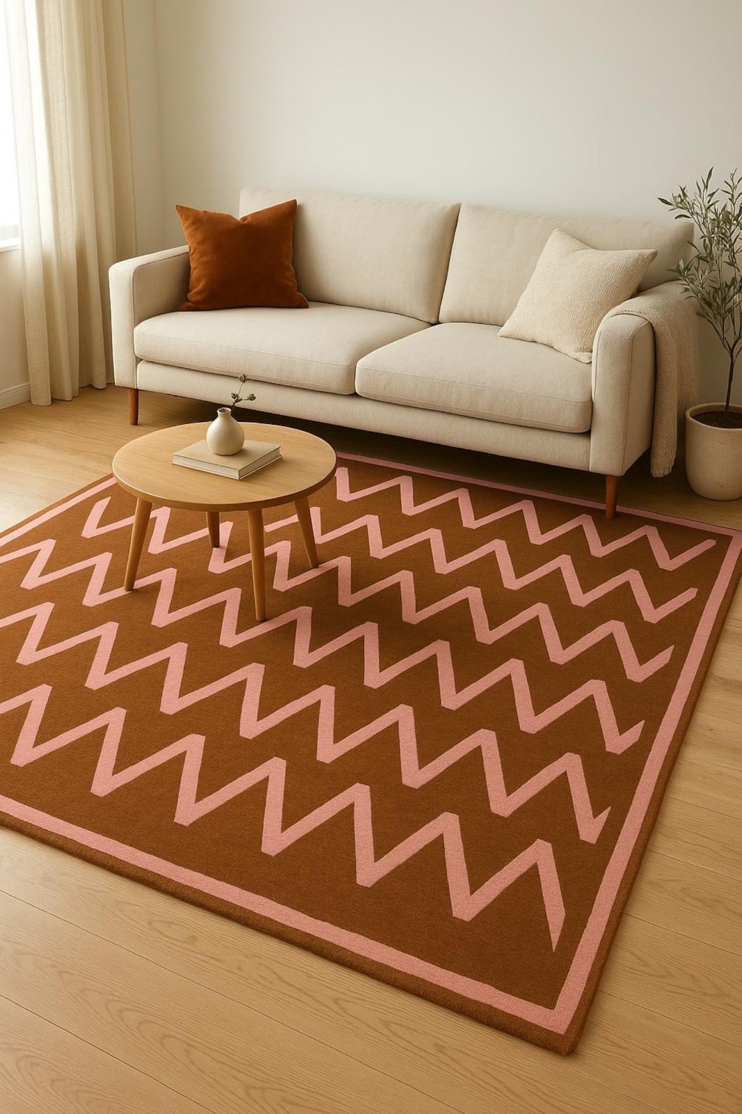 Handmade Rug | Irregular Rug | Wool Rugs | Living Room Rug | Tufted A311 gallery