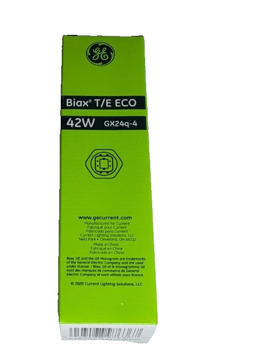 PACK OF 5 GE Compact Fluorescent Light Bulb 42W 4 PIN BIAX T/E ECO 5 BULBS gallery