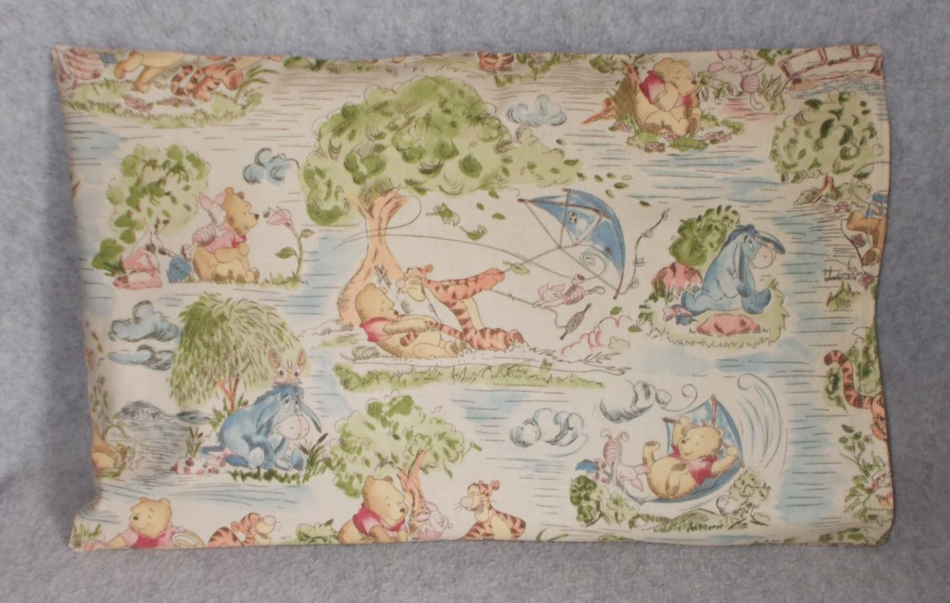 Handmade Disney Winnie the Pooh & Friends Toile Cotton 12 x 18 Pillowcase Cover gallery