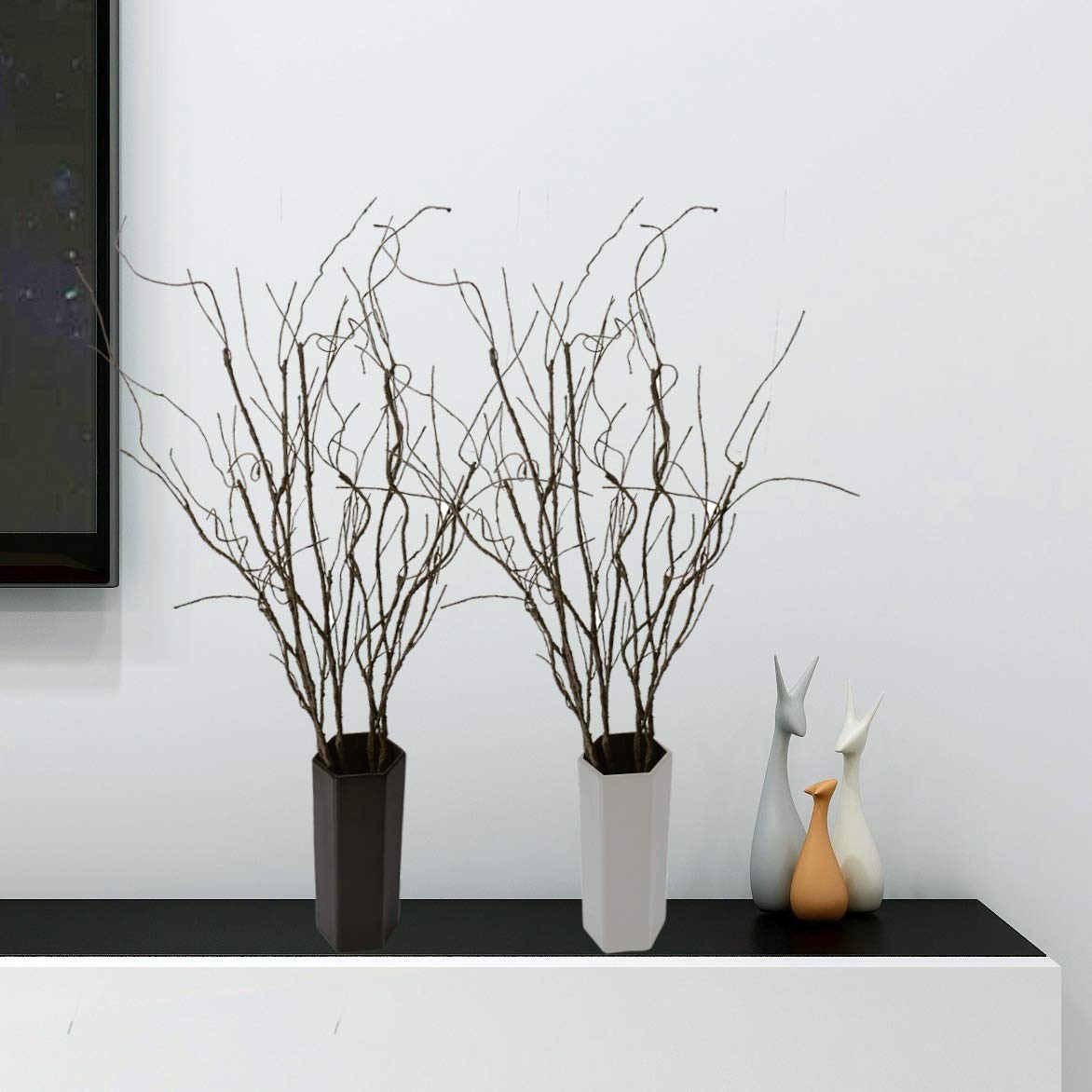 Artificial Curly Willow Branches, Decorative Dry Twigs, 30.7 Inches Sticks gallery