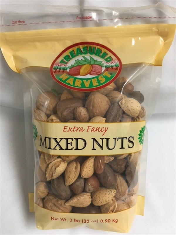 COMBO TWIN PACK - 2/2 lb. - Treasured Harvest - In-Shell Walnuts/Mixed Nuts gallery