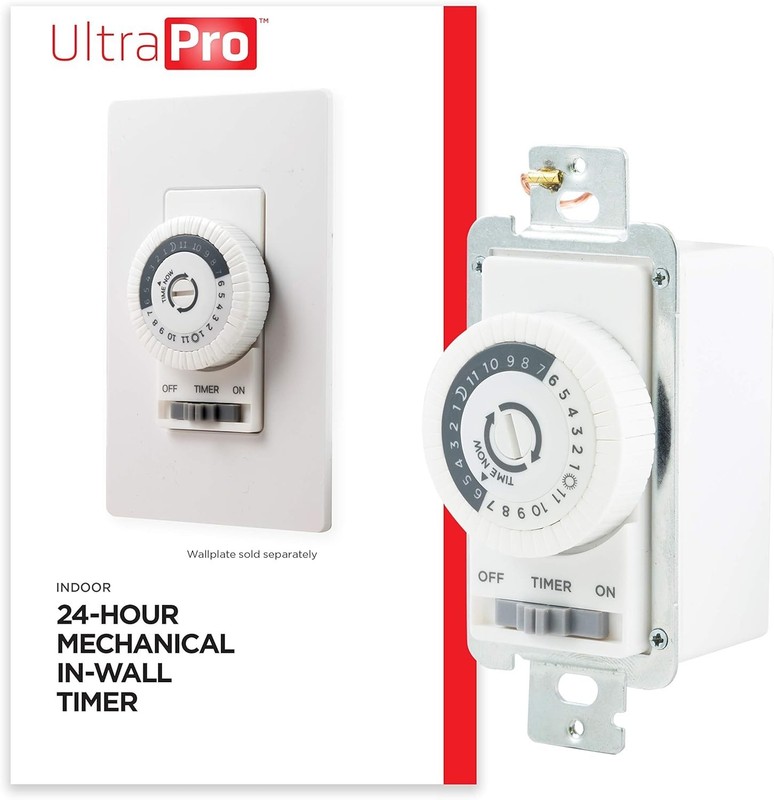 Honeywell 24-Hour Mechanical Dial Timer Switch for Lighting Control - White gallery