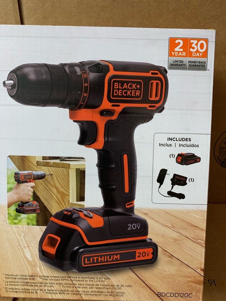 BLACK & DECKER 20-Volt Max 3/8-in Cordless Drill Charger &1-Battery Included gallery