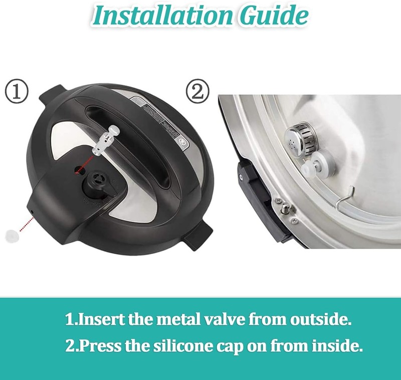 Steam Release Handle, Float Valve Replacement Parts with 3 Silicone Caps for... gallery
