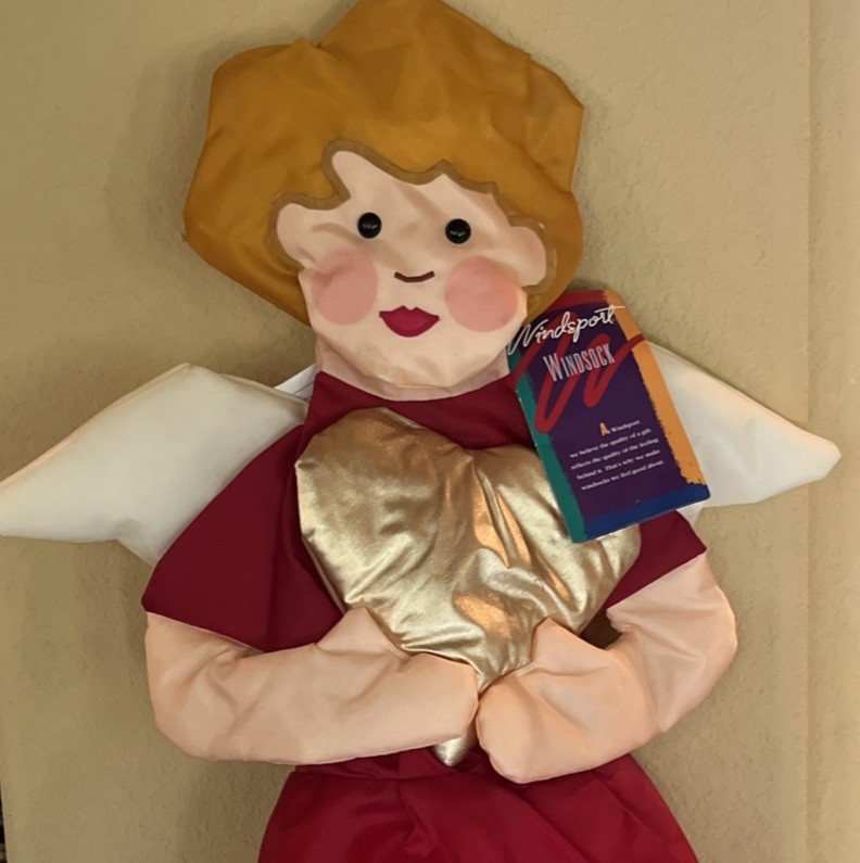 Windsport Wind Sock Angel With With Heart ! Made In Austin Tx NWT gallery