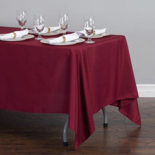 1/10 Pk 70 X120 in. Rectangular Polyester Tablecloth Wedding Party Event Banquet gallery