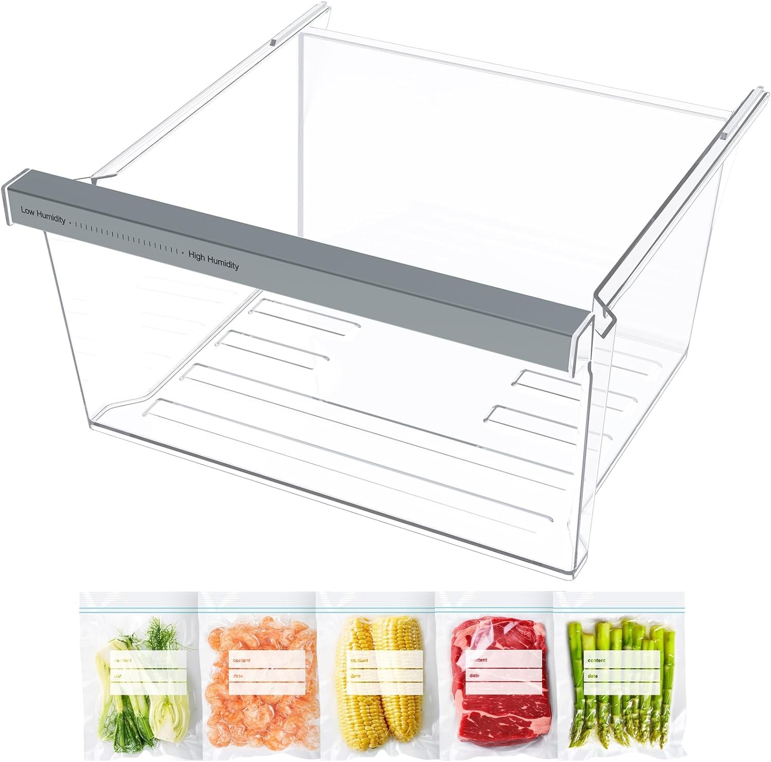 Crisper Drawer Fridge Drawer for Whirlpool WRS325SDHZ WRS315SDHZ WRS325SDHZ01 gallery
