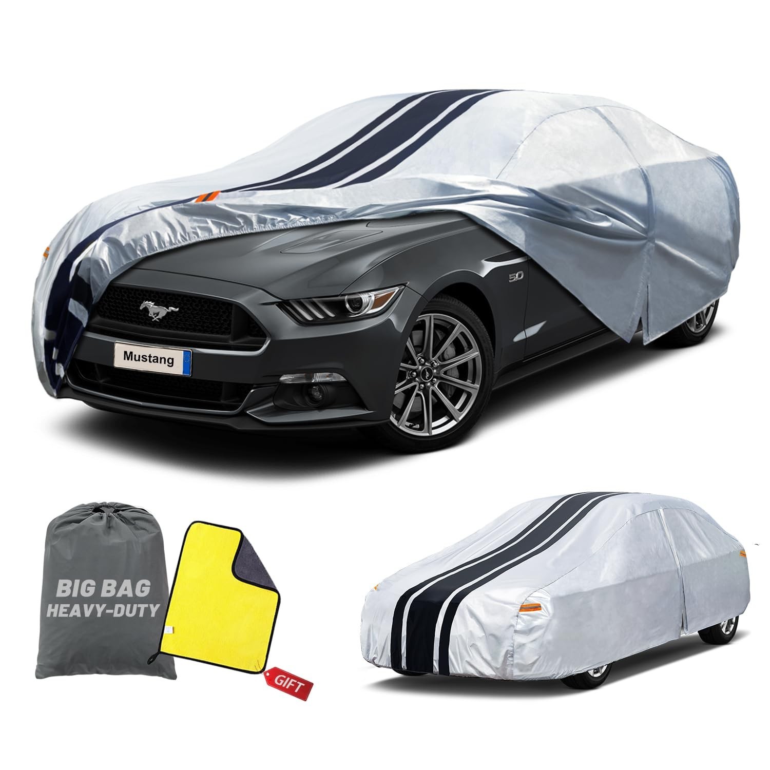 10-Layer Car Cover Waterproof All Weather for Automobiles, Outdoor Full Cover... gallery
