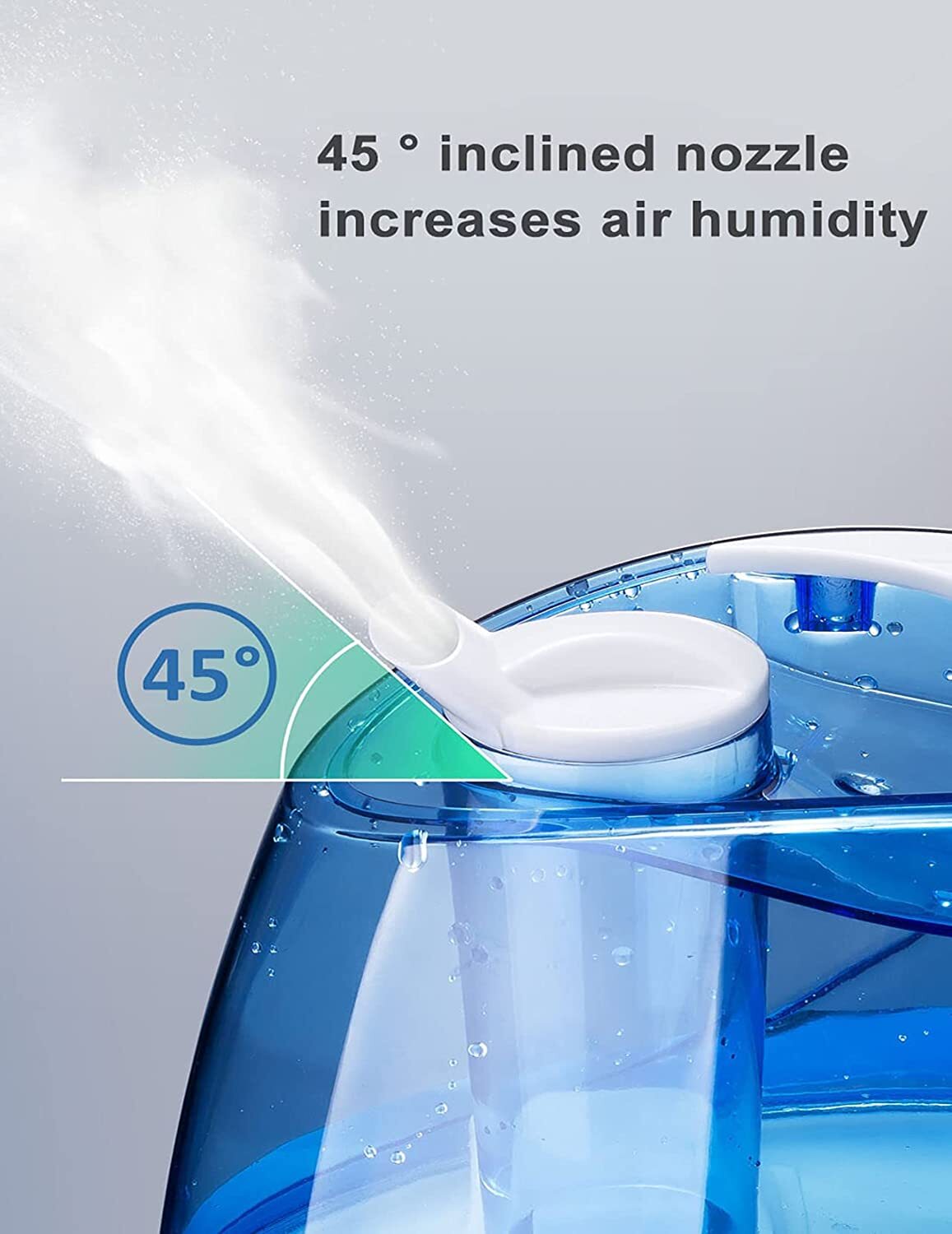 Homasy 2.2L Humidifier for HOME & OFFICE with Light,Quiet & Auto-of Cool Mist gallery