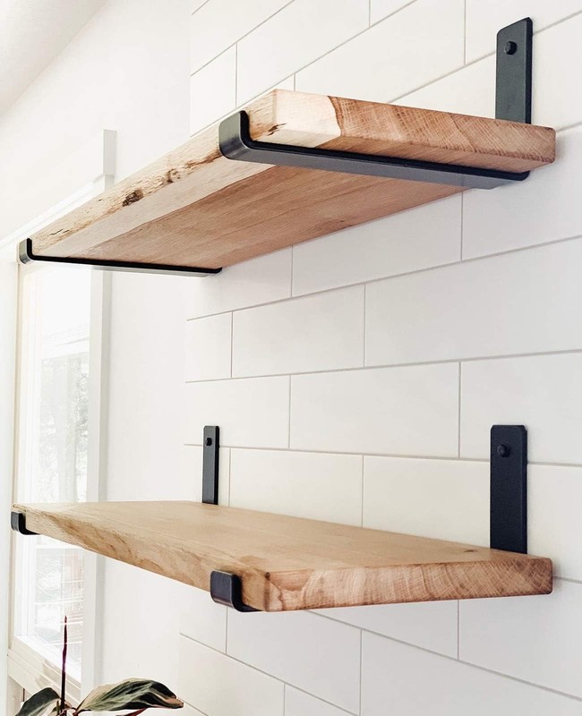 4 Pack 8 inch Floating Shelf Bracket 1/5 inch Thick Heavy Duty Bracket DIY gallery