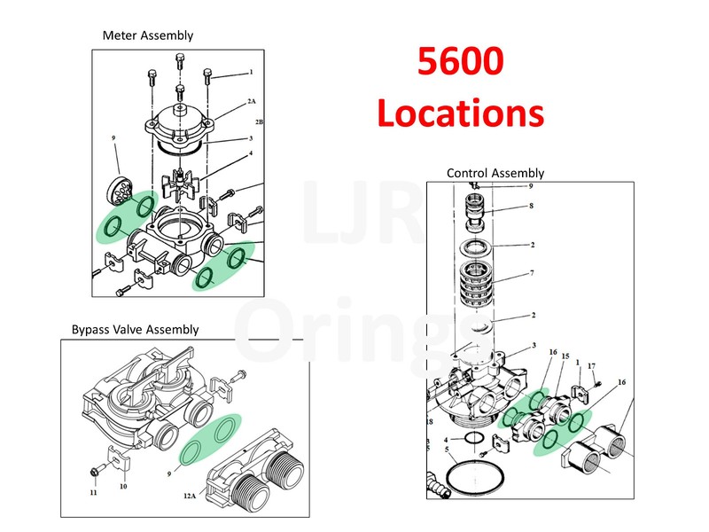 Fleck 13305 / Rainsoft 17961 - 4 Compatible Orings 2510 5600 9000 9100 9500 EC4 gallery