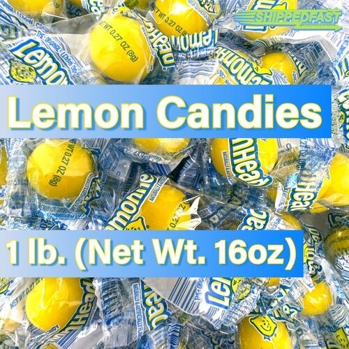 Lemon Candy Hard Candies Individually Wrapped Heads Bulk Natural Flavor 1lb 16oz gallery