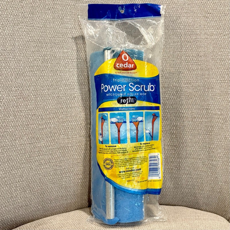 O-Cedar Power Scrub Refill/ Replacement Mop Head for Roller Mop NEW - OPEN BAG gallery