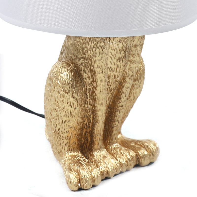 Gold Rabbit Bunny Table Lamp Reading Eyes Protect Lamp Bedside Night Light USA gallery