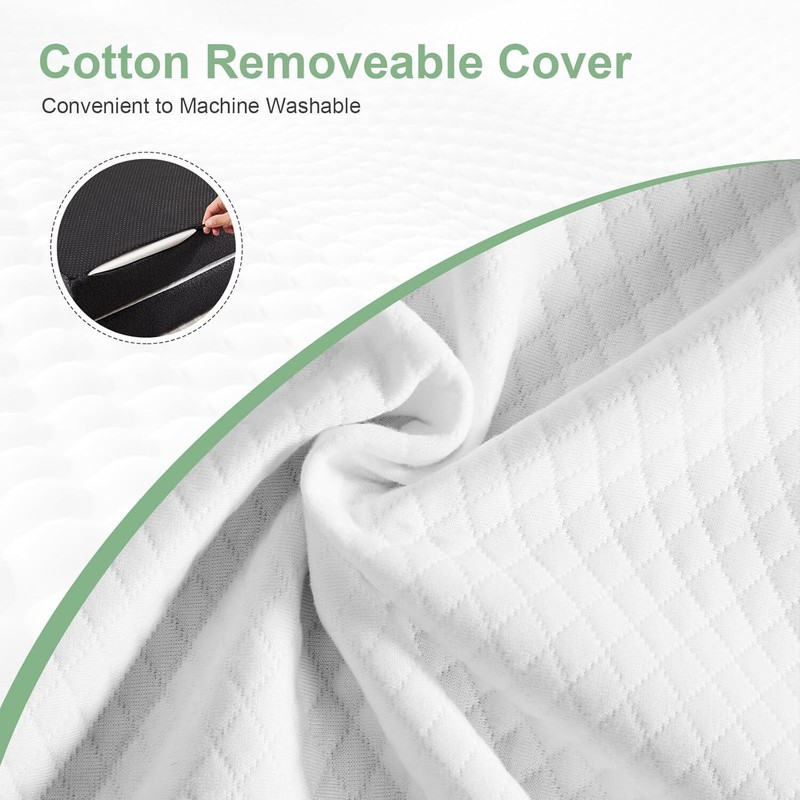 Tri-Fold Folding Mattress 4 inch Memory Foam Mattress Topper with Washable Cover gallery