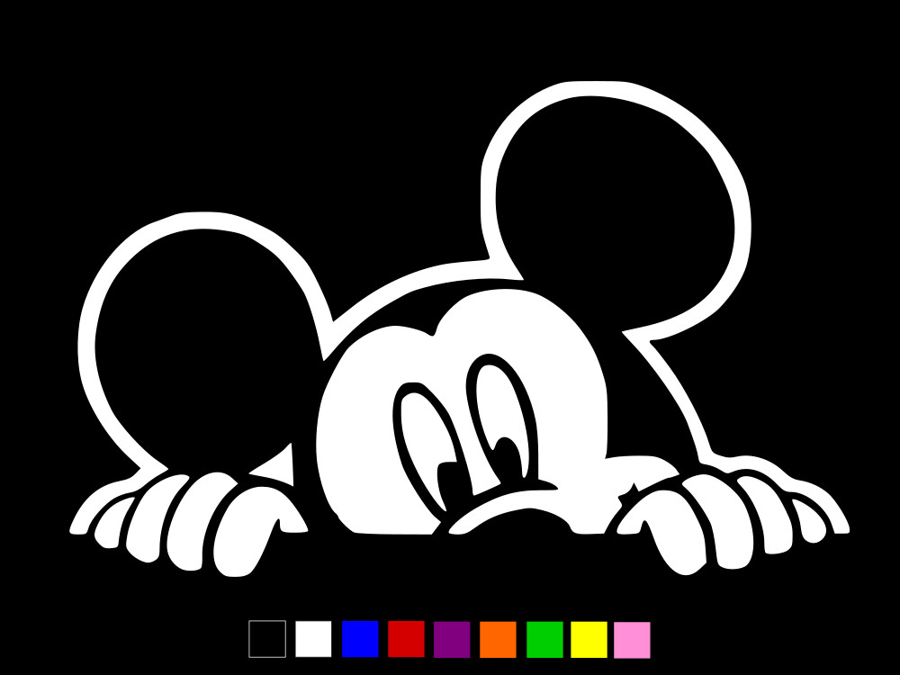 MICKEY MOUSE PEEKING Vinyl Decal Laptop Window Car Sticker CHOOSE SIZE COLOR gallery