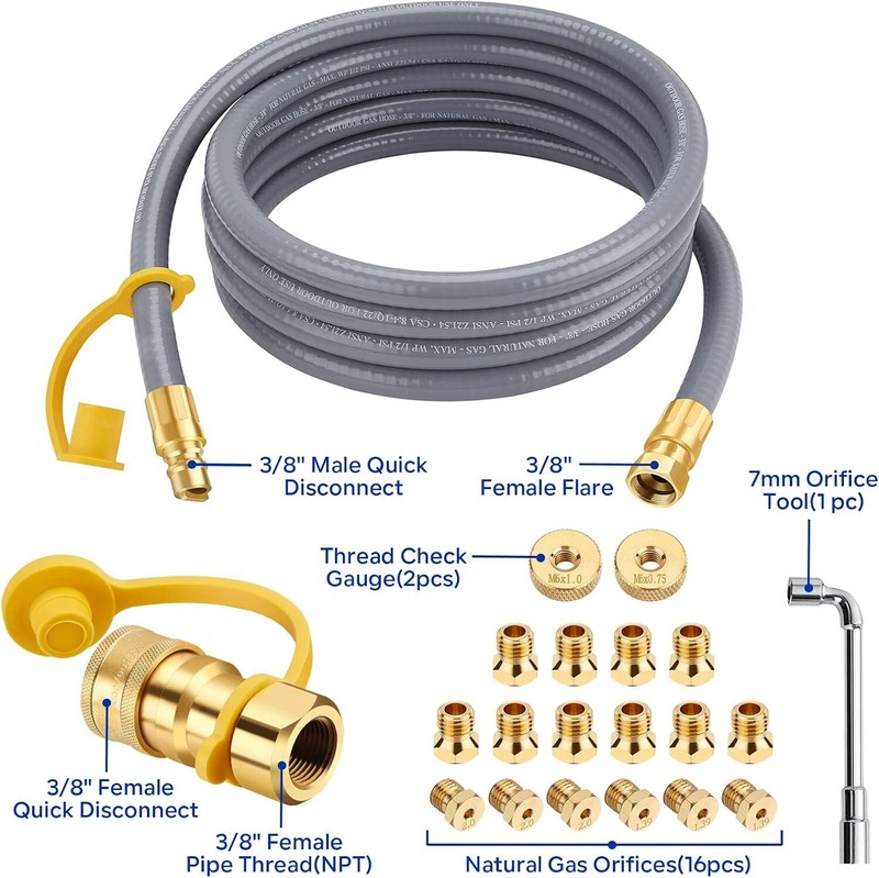 5249 Propane to Natural Gas Conversion Kit, 10FT 3/8 Inch Natural Gas Hose gallery