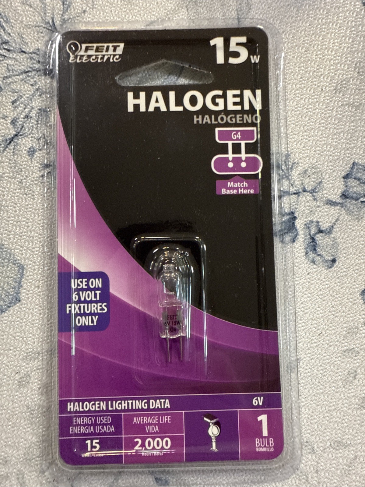Feit Electric 15W 6V Halogen Bulb - G4 Base 1 pk - BPQ15T3-6 Landscape Light gallery