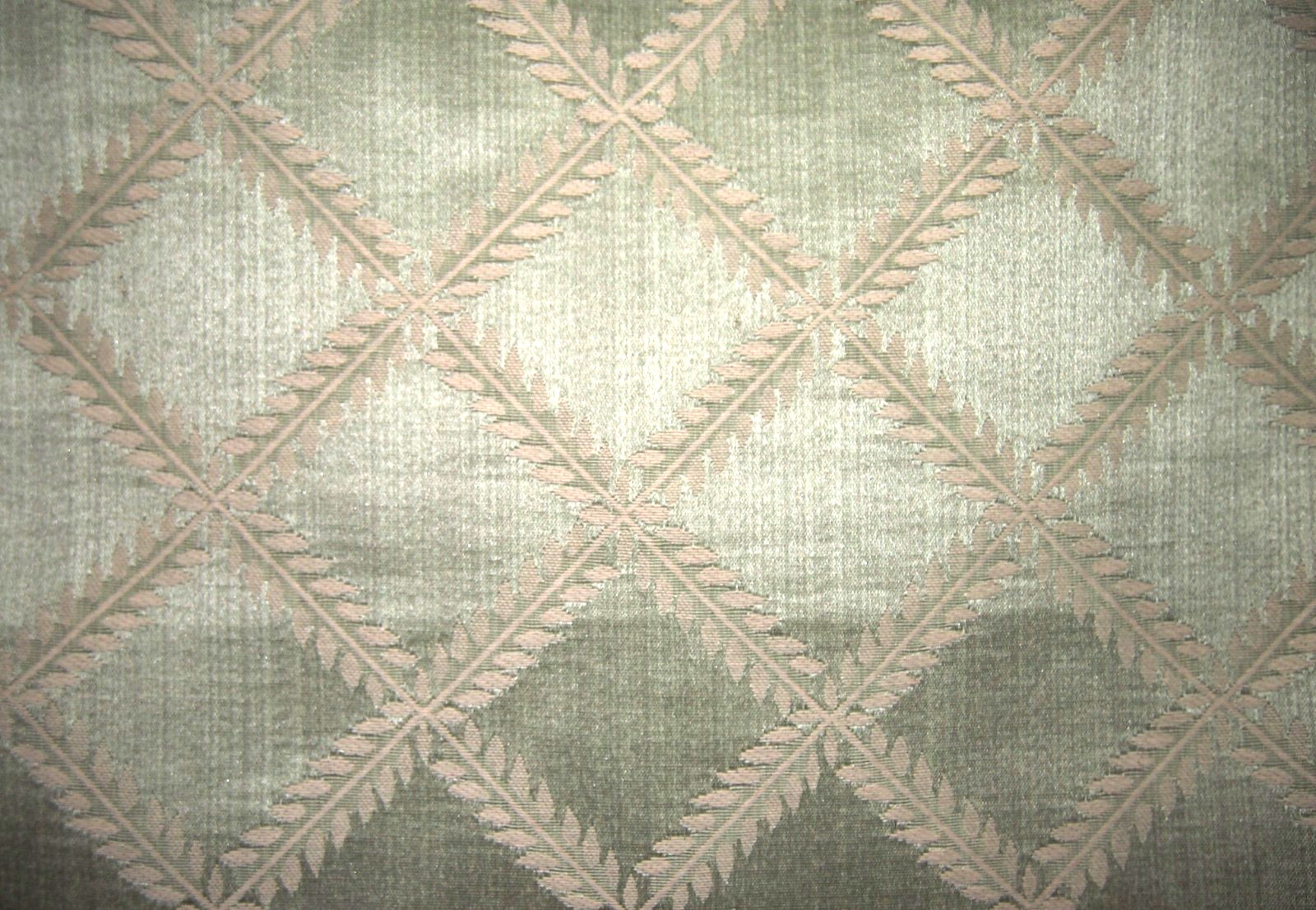 Damask/Brocade Light Green Laurel Reversible 90" x 14" Table Runner With Tassels gallery