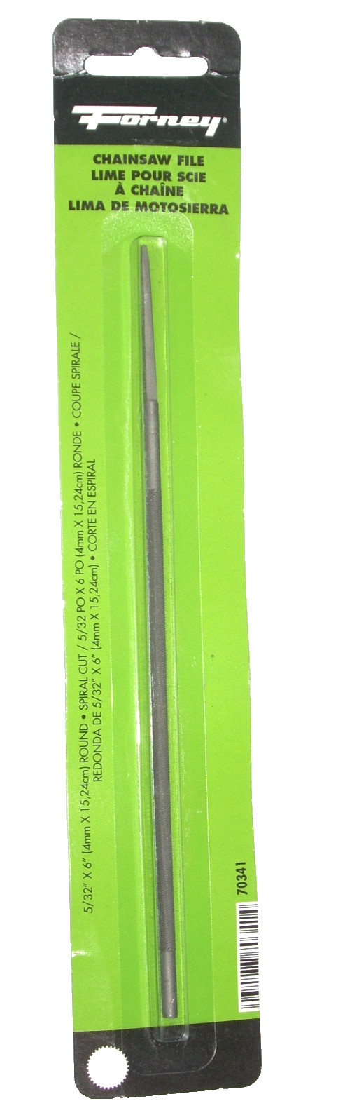 Forney Chainsaw File 5/32" Dia x 6" Long Roung Spiral Cut - 70341 gallery