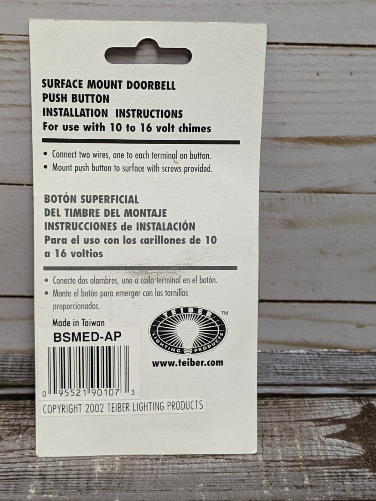 Teiber Doorbell Craftmade Surface Mount Push Button Antique Pewter LED Light gallery