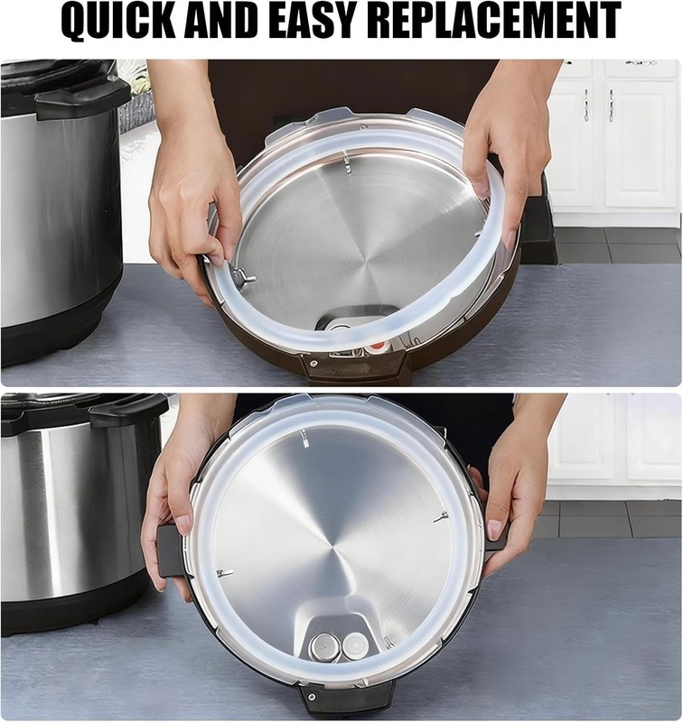 2-Pack Sealing Ring for Instant Pot 6 Quart, Food-grade Silicone Replacement Par gallery