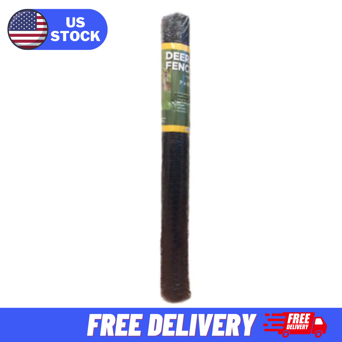 7 ft. x 100 ft. Black Polypropylene Deer Fence Plastic with UV Protection gallery
