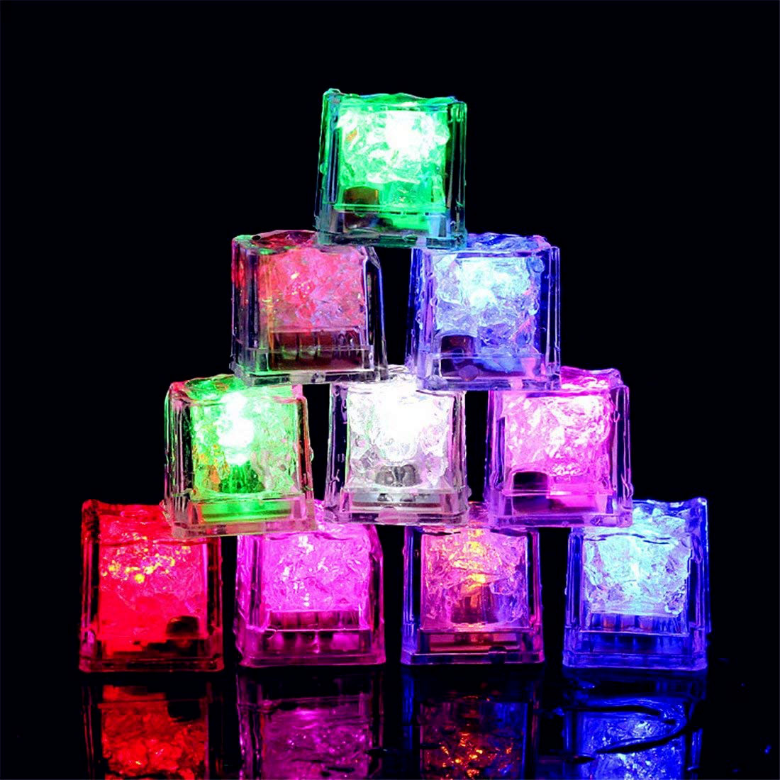 ICE CUBES LEDS light 4 - 576 pack changeable to 6 colors for drinks/parties gallery