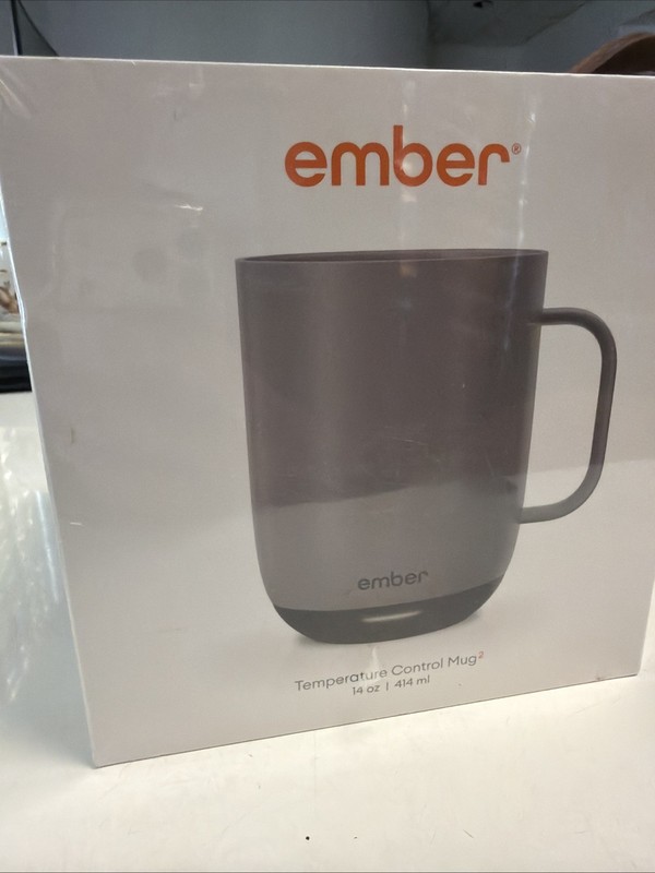 Ember Temperature Control Smart Mug 2 14oz Gray Heated Coffee Mug NEW Sealed gallery