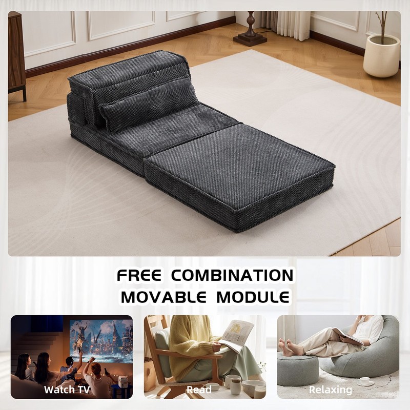 Compression Sofa,DIY Boneless Modular Sectional Sofa(Oversized Single Sofa with gallery