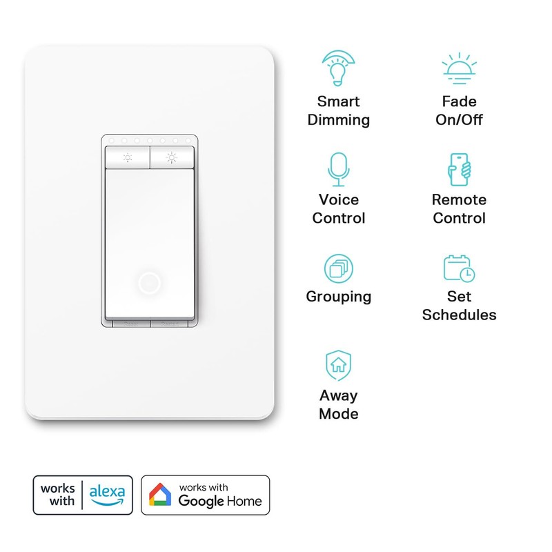 Smart Dimmer Switch, Wi-Fi Light Switch, UL Listed, No Hub Required, 3-Pack gallery