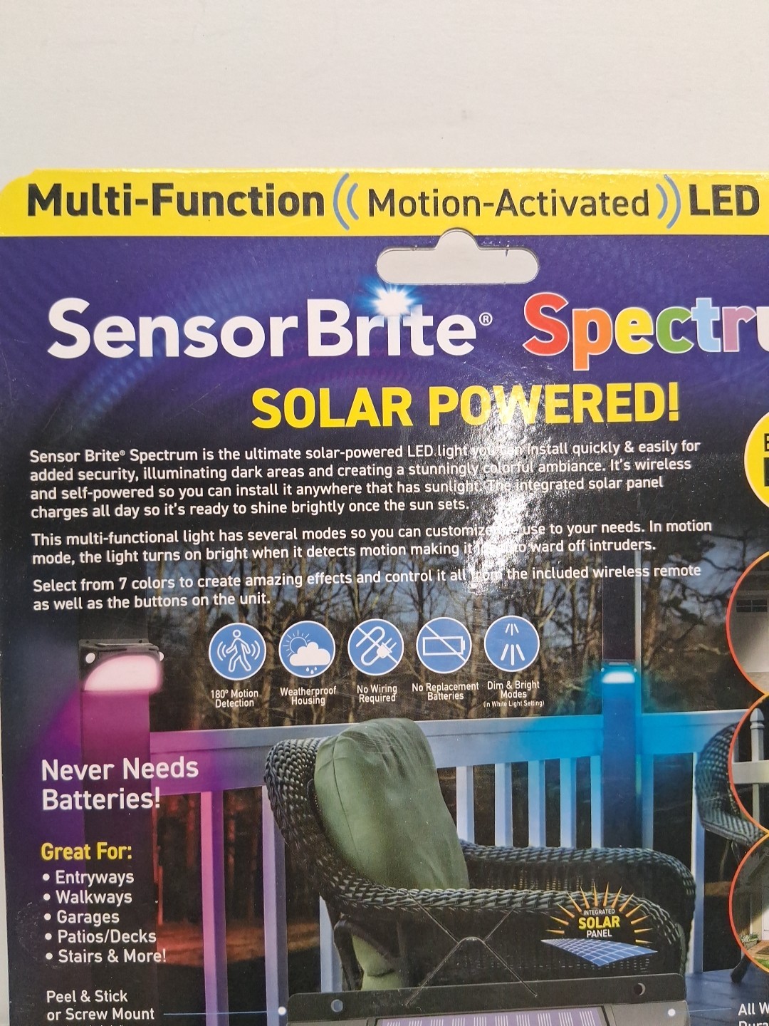 On-Tel Sensor Brite Solar Powered Motion Activated LightSBSP-PKG-01-0124-300 gallery