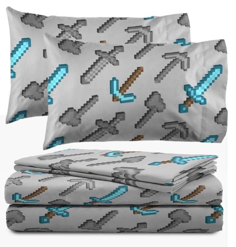 Minecraft "Isometric Characters" Kids Microfiber Sheet Set-AB07G9QLX1R6